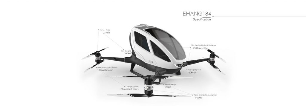 Ehang 184 The Worlds First Manned Drone 1811